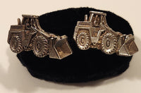 Vintage Michigan Front End Loader Silver Tone Cufflinks