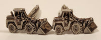 Vintage Michigan Front End Loader Silver Tone Cufflinks