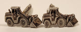 Vintage Michigan Front End Loader Silver Tone Cufflinks