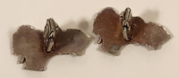 Vintage Michigan Front End Loader Silver Tone Cufflinks