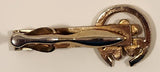 Vintage Horse Shoe with Black Enamel 4 Leaf Clover Gold Tone Tie Clip