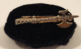 Vintage Straton Medieval Battle Axe Metal Tie Clip Made in England