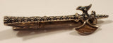 Vintage Straton Medieval Battle Axe Metal Tie Clip Made in England