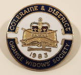 1983 Coleraine & District Orange Widow's Society Enamel Metal Lapel Pin