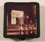 Vintage Arc de Triomphe Paris France Inlaid Ceramic Tile Wood Jewelry Trinket Box