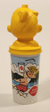 Vintage 1980s Dairy Queen Dennis The Menace Yellow Blow Mold Lid Plastic Cup