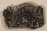 Arroyo Grande Hawaii 3D Mixed Scene Heavy Pewter Metal Belt Buckle