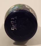 Vintage U.S.S.R Soviet Union Russian Purple Wooden Nesting Dolls Set of 5