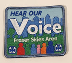 Girl Guides Hear Our Voice Fraser Skies Area Langley BC Embroidered Fabric Patch Badge