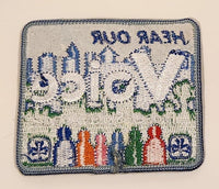 Girl Guides Hear Our Voice Fraser Skies Area Langley BC Embroidered Fabric Patch Badge