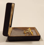 Rare Vintage ECCO Flintlock Dueling Pistol Guns Gold Tone Cufflinks In Case 1392R 1392L