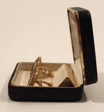 Vintage Dante Museum Wild Horses Dark Red White Inlaid Cameo Gold Tone Cufflinks In Murray Goldman Case