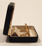 Vintage Dante Museum Wild Horses Dark Red White Inlaid Cameo Gold Tone Cufflinks In Murray Goldman Case