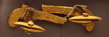 Rare Vintage ECCO Flintlock Dueling Pistol Guns Gold Tone Cufflinks In Case 1392R 1392L