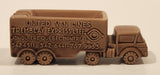 Rare Vintage United Van Lines Tremblay Express LTEE Jonquiere Quebec Montreal Brown Semi Truck Shaped Ceramic Ashtray