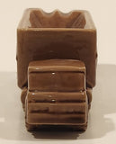 Rare Vintage United Van Lines Tremblay Express LTEE Jonquiere Quebec Montreal Brown Semi Truck Shaped Ceramic Ashtray