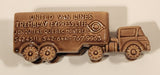 Rare Vintage United Van Lines Tremblay Express LTEE Jonquiere Quebec Montreal Brown Semi Truck Shaped Ceramic Ashtray