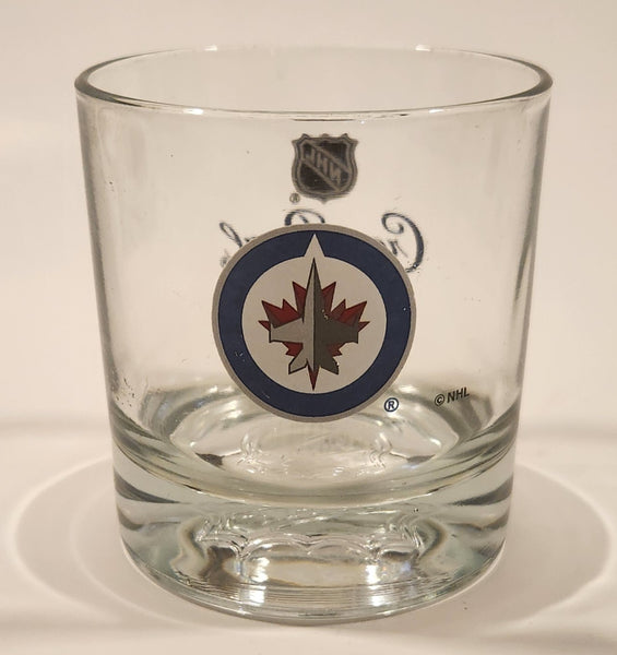 Rare Limited Release Crown Royal "NHL Rocks" Winnipeg Jets Hockey Team Clear Glass Whisky Cup