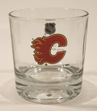 Rare Limited Release Crown Royal "NHL Rocks" Calgary Flames Hockey Team Clear Glass Whisky Cup