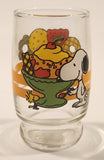 Vintage 1958 1965 United Features Syndicate Peanuts Snoopy Sundae Themed 4" Tall Glass Juice Cup