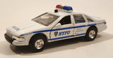 Daron NYPD #1277 Police Car White Pull Back 1/43 Scale Die Cast Toy Car Vehicle with Opening Doors
