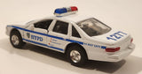 Daron NYPD #1277 Police Car White Pull Back 1/43 Scale Die Cast Toy Car Vehicle with Opening Doors