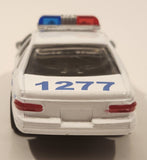 Daron NYPD #1277 Police Car White Pull Back 1/43 Scale Die Cast Toy Car Vehicle with Opening Doors