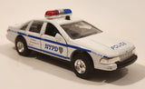 Daron NYPD #1277 Police Car White Pull Back 1/43 Scale Die Cast Toy Car Vehicle with Opening Doors