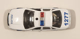 Daron NYPD #1277 Police Car White Pull Back 1/43 Scale Die Cast Toy Car Vehicle with Opening Doors