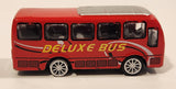 Go Bros Deluxe Bus K18835 Red Pull Back Die Cast Toy Car Vehicle Missing One Tire