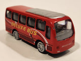 Go Bros Deluxe Bus K18835 Red Pull Back Die Cast Toy Car Vehicle Missing One Tire