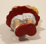 Vintage 1984 OAA Cabbage Patch Kids Girl Holding Ice Cream Cone in Red Dress 2 1/4" PVC Toy Figure