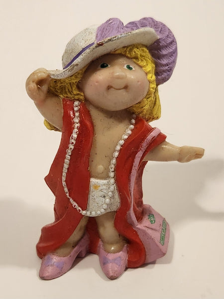 Vintage 1984 OAA Cabbage Patch Kids Girl Playing Dress Up 2 1/2" PVC Toy Figure