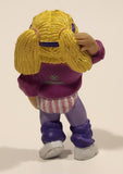 Vintage 1984 OAA Cabbage Patch Kids Girl In Purple Pink Aerobics Workout Clothes 2 1/4" PVC Toy Figure