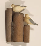 Seagull Sea Birds On Wood Pilings Fridge Magnet