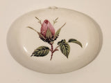Pink English Rose Oval Shaped Ceramic Fridge Magnet
