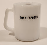 Rare Vintage 1971 Pelkowski Tony Esposito #35 NHL Hockey Player White Milk Glass Coffee Mug Cup