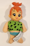 1994 Days Inn Travel Buddies HBPI Hanna Barbera The Flintstones Pebbles 6 1/2" Tall Stuffed Toy Doll Figure with Plastic Head