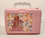 Rare 1995 Mattel Barbie Pink and White Plastic Thermos Brand Lunch Box