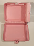 Rare 1995 Mattel Barbie Pink and White Plastic Thermos Brand Lunch Box