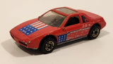 1987 Hot Wheels The Hot Ones Pontiac Fiero 2M4 Red Die Cast Toy Sports Car Vehicle - GHO