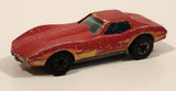 1982 Hot Wheels Gold Hot Ones Corvette Stingray Red Die Cast Toy Car Vehicle - Hong Kong