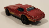 1982 Hot Wheels Gold Hot Ones Corvette Stingray Red Die Cast Toy Car Vehicle - Hong Kong