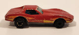 1982 Hot Wheels Gold Hot Ones Corvette Stingray Red Die Cast Toy Car Vehicle - Hong Kong
