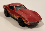 1982 Hot Wheels Gold Hot Ones Corvette Stingray Red Die Cast Toy Car Vehicle - Hong Kong