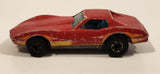 1982 Hot Wheels Gold Hot Ones Corvette Stingray Red Die Cast Toy Car Vehicle - Hong Kong