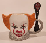 2019 Warner Bros. Silver Buffalo IT Chapter 2 Pennywise 22 oz. Ceramic Coffee Mug Cup and Spoon