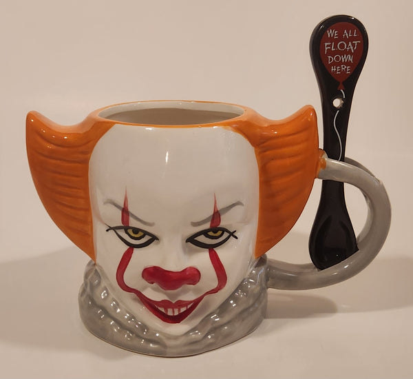 2019 Warner Bros. Silver Buffalo IT Chapter 2 Pennywise 22 oz. Ceramic Coffee Mug Cup and Spoon