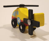 Melissa & Doug Rescue Helicopter Yellow Wood Toy Aircraft Vehicle