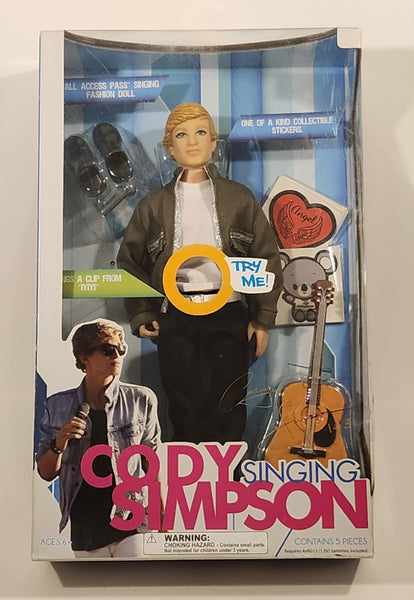2011 The Wish Factory Singing Cody Simpson 11" Tall Doll with Accessories New in Box